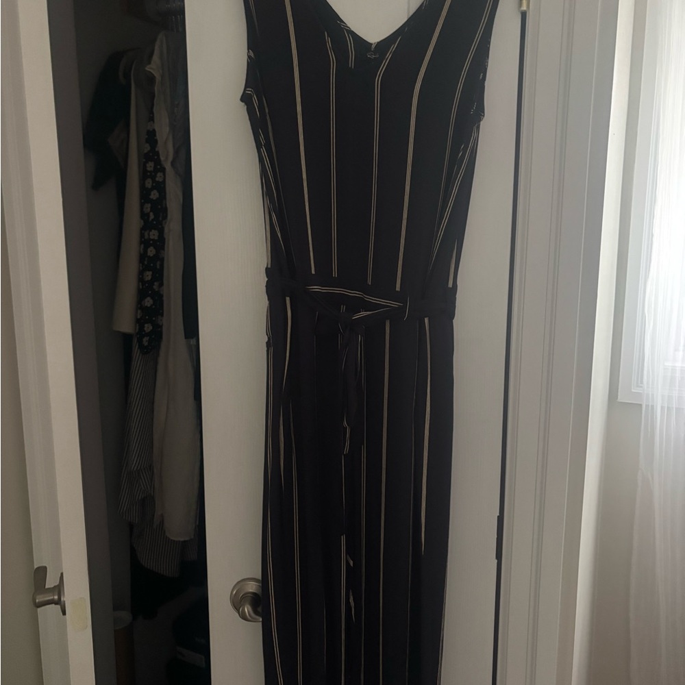 Rails Black and White Striped Jumpsuit